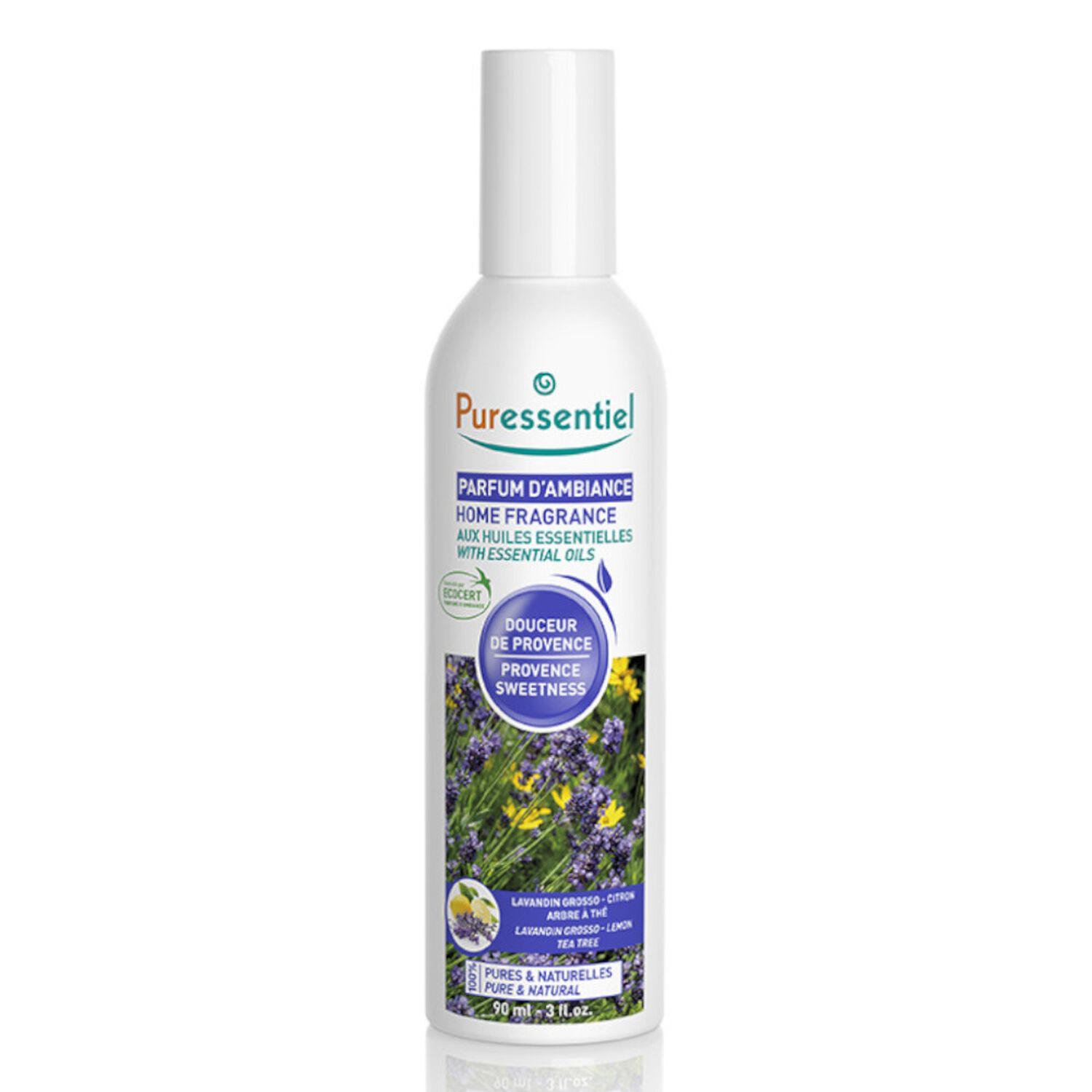 Puressentiel Parfum d'Ambiance Douceur de Provence Aux 3 Huiles Essentielles - 90 ml