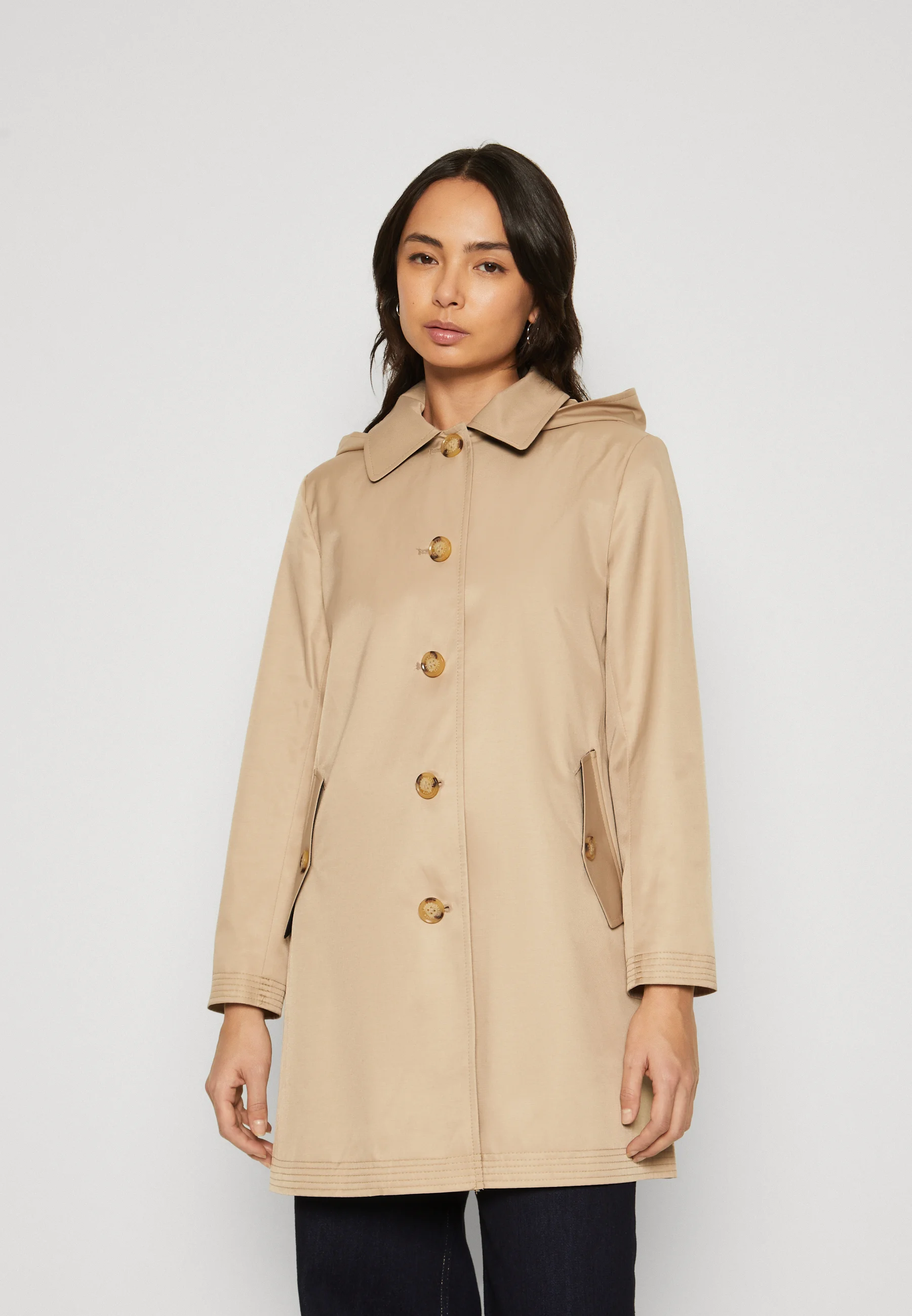 Lauren Ralph Lauren Petite SB RN CTST L-LINED-COAT - Abrigo clásico