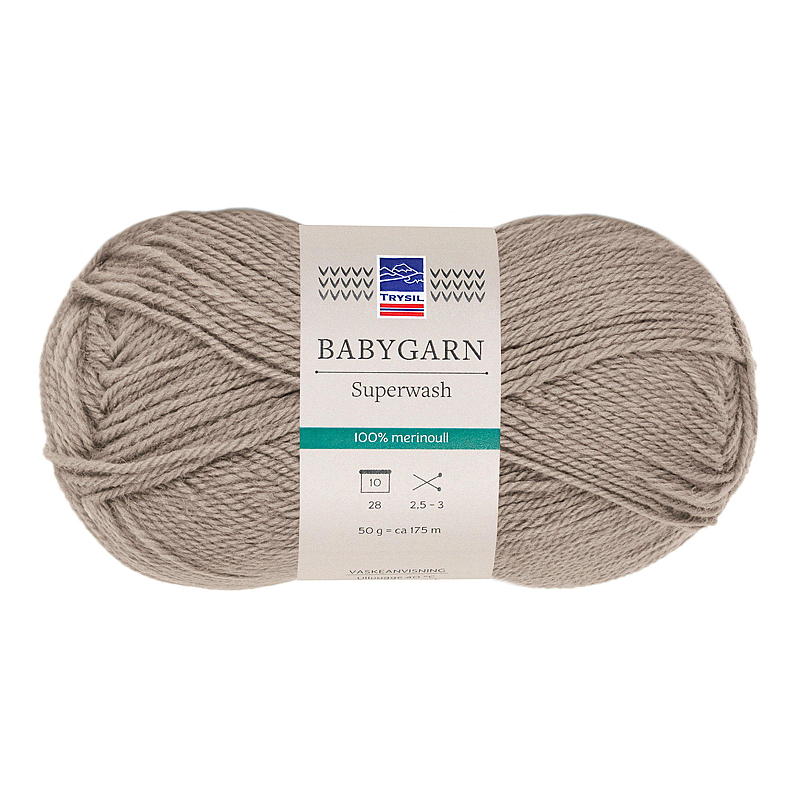 Babygarn beige melert