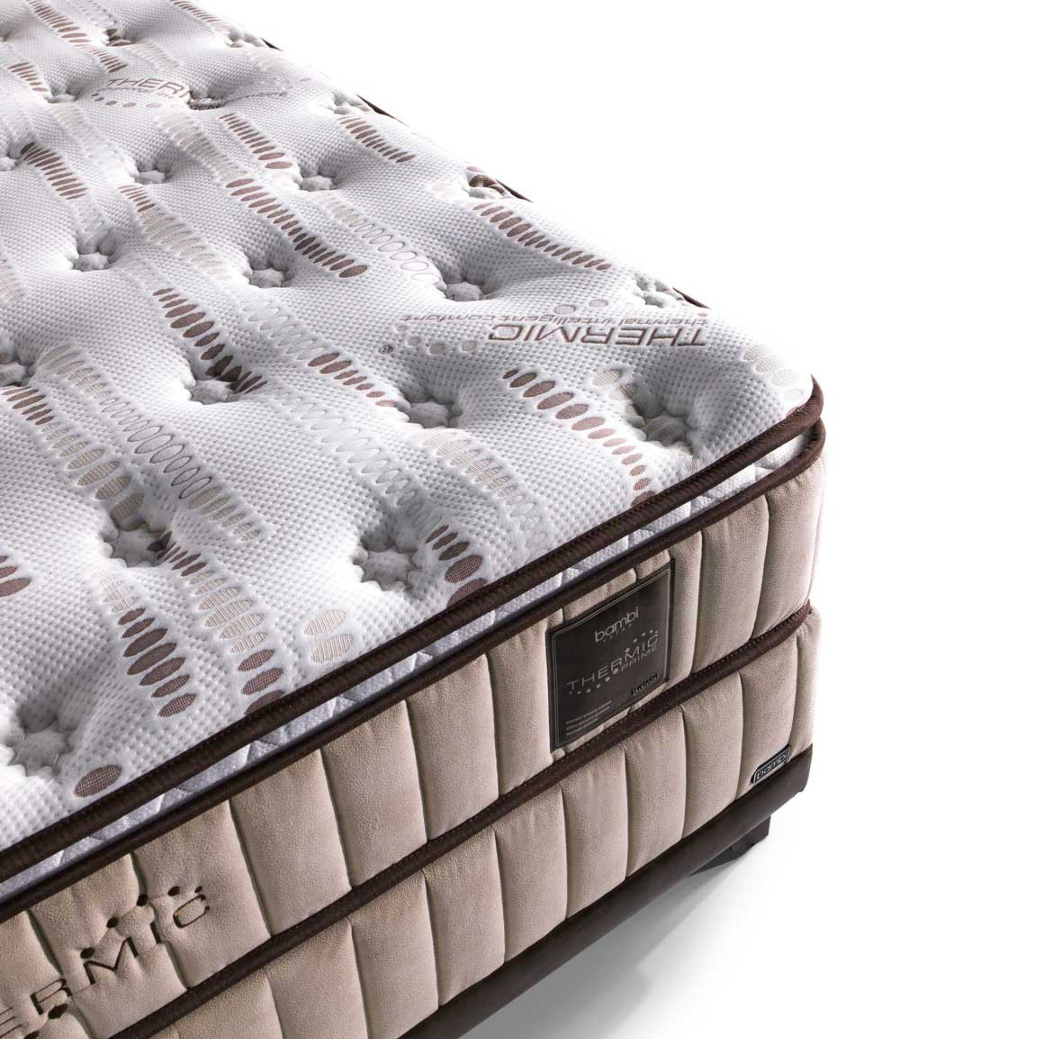 Moln Boxspringbett 8 Schichten mit Topper Höhe 30 cm Matratze Thermic Prime (2 Bettkästen, Matratze, Kopfteile)