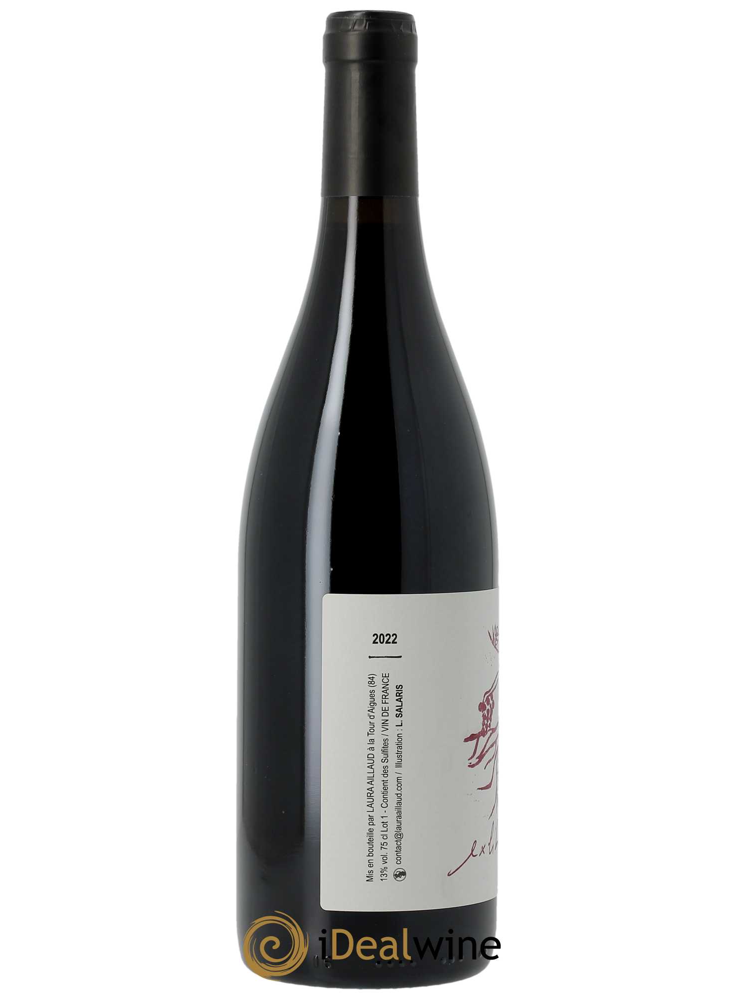 Vin de France Ex libris Laura Aillaud  2022 - Lot de 1 Bouteille