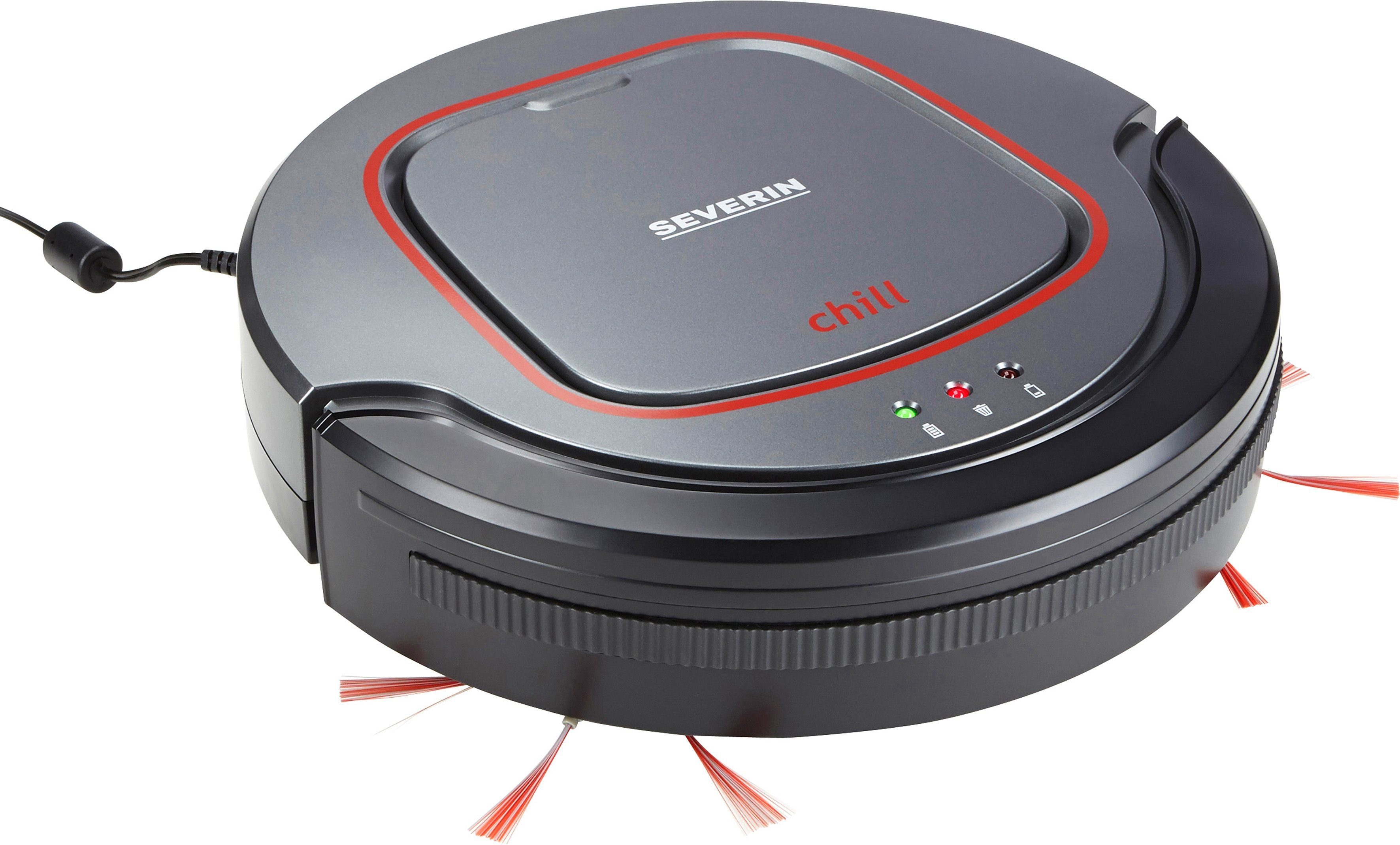 Severin Saugroboter Chill RB 7025, 17 W, beutellos, kurze Ladezeit, Kantenreinigungsprogramm und Treppenstufenerkennung