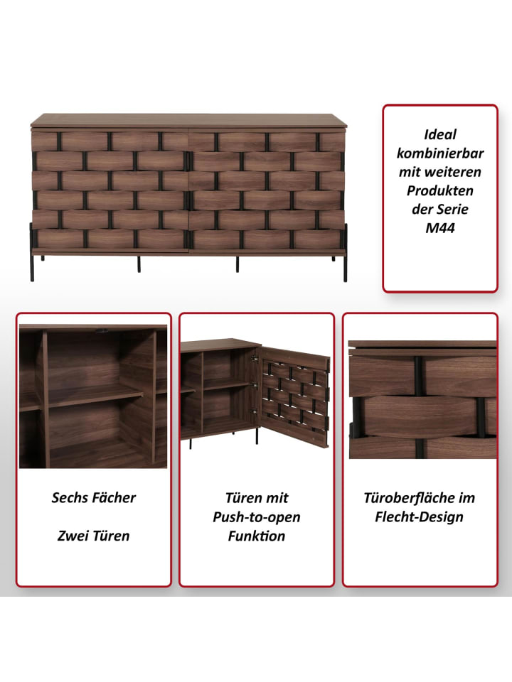 MCW Sideboard M44 Flecht-Design Push-to-open Türen günstig kaufen onesize