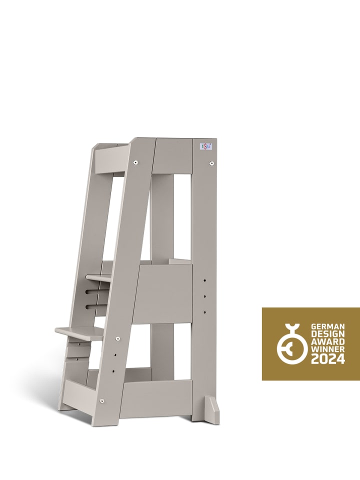 tiSsi tiSsi® Entdeckerturm / Lernturm FELIX mitwachsend Buche massiv STORMY GREY  günstig kaufen onesize