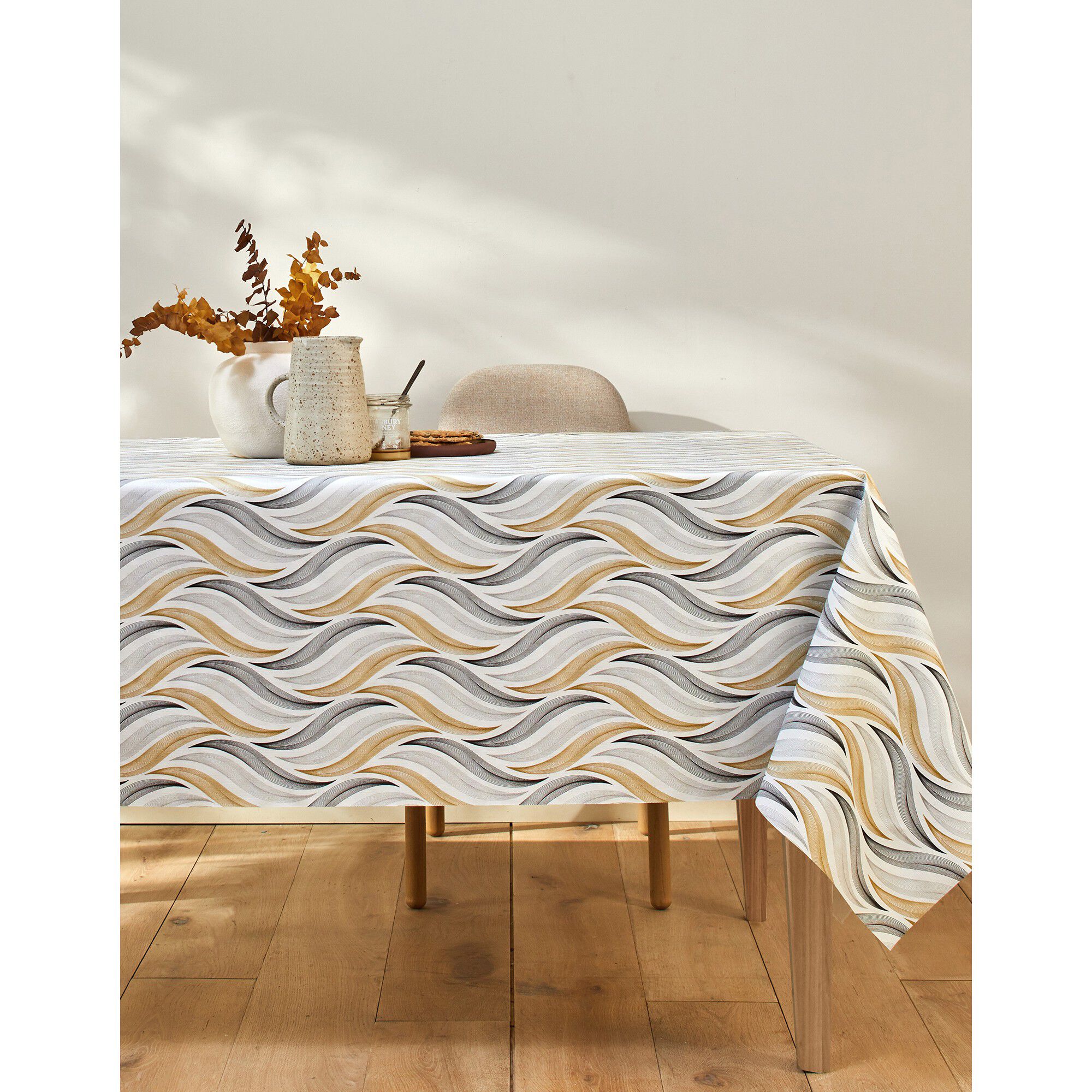 Nappe toile cirée imprimé Vague
