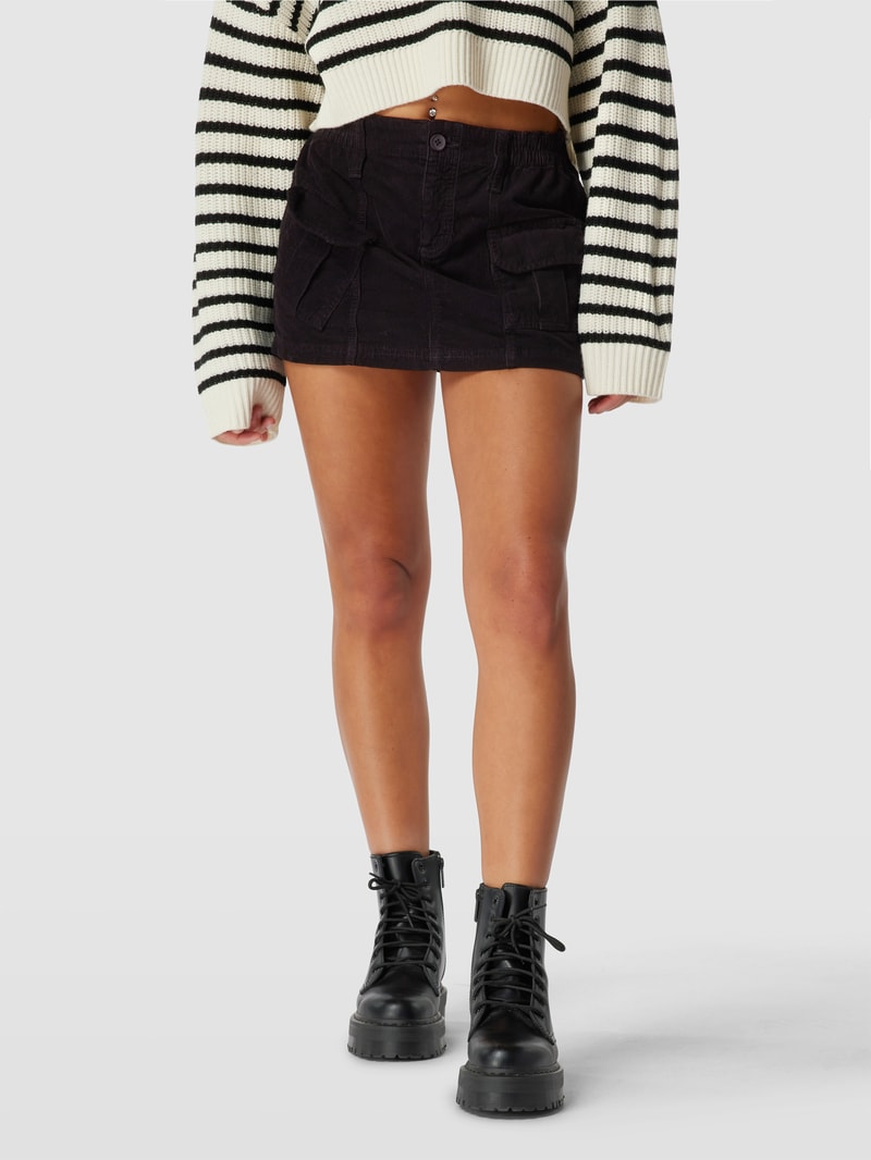Minirock aus Cord Modell 'CORD CARGO SKIRT' in schwarz