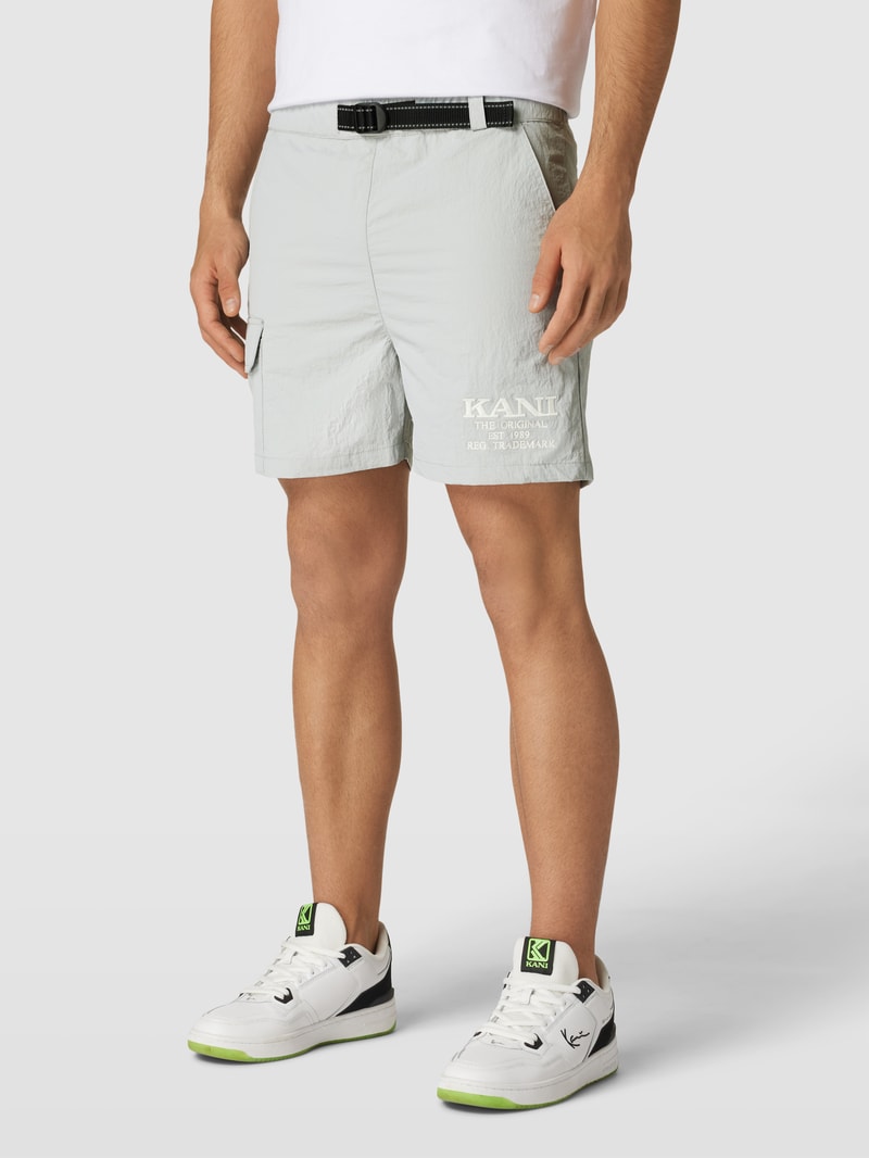 Shorts mit Label-Stitching - P&C X Karl Kani in hellgrau