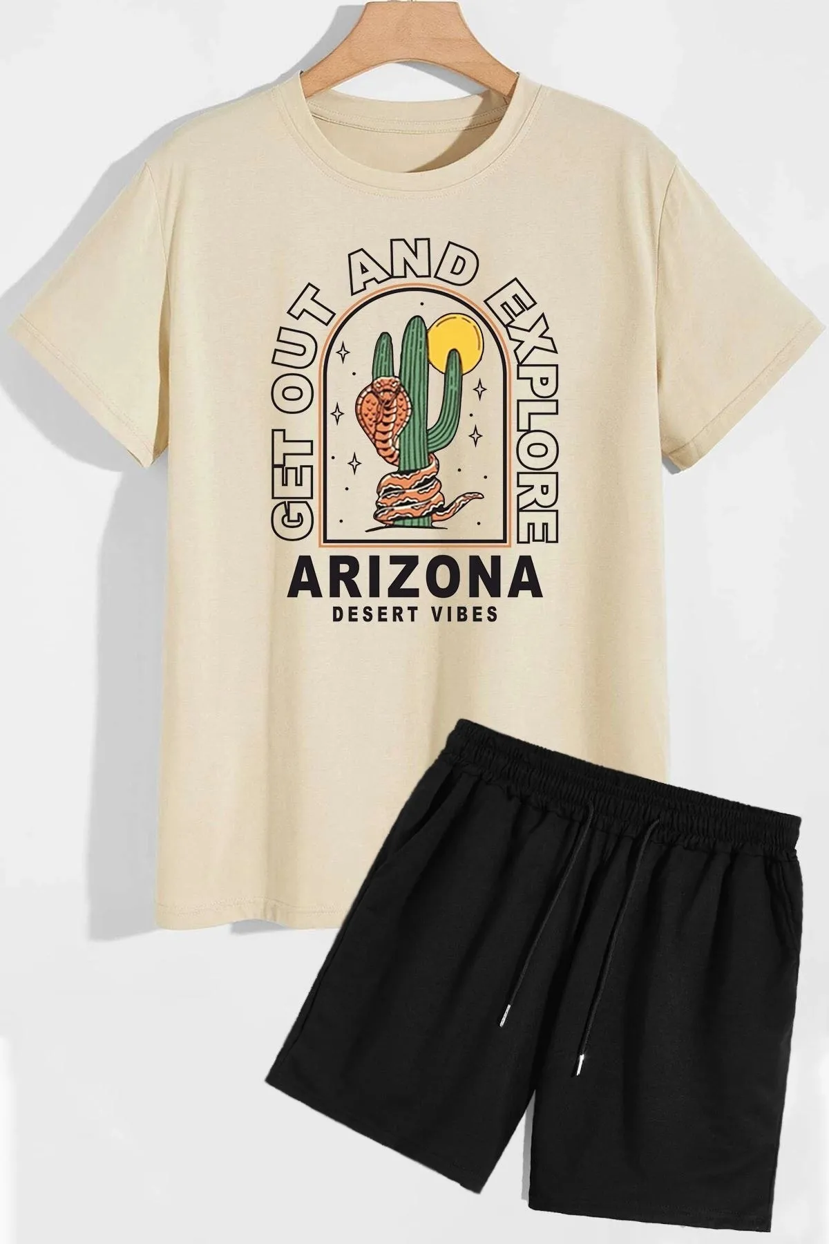 trendypassion  Arizona Shorts T-Shirt-Trainingsanzug-Set