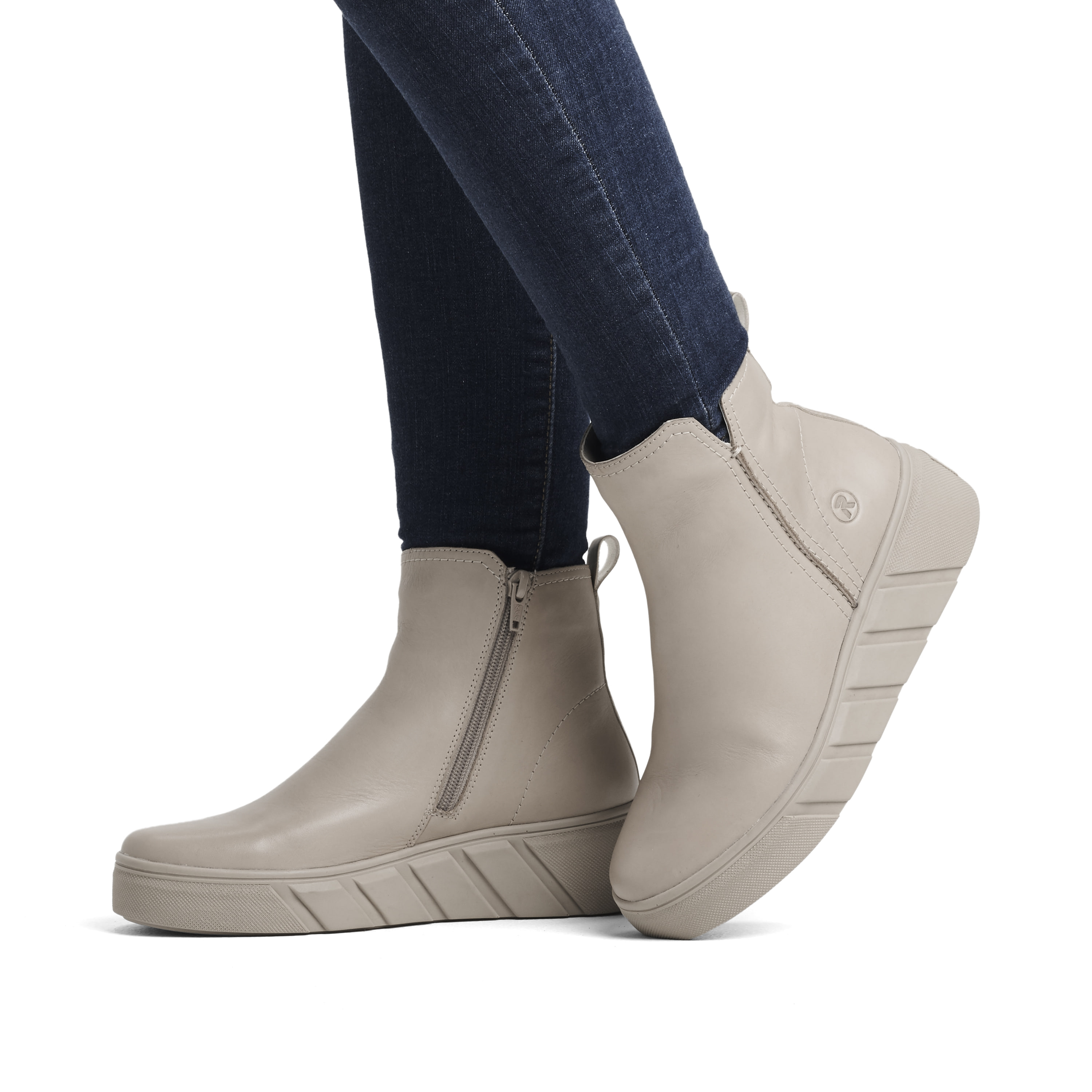 Rieker Damen Kurzstiefel creme beige