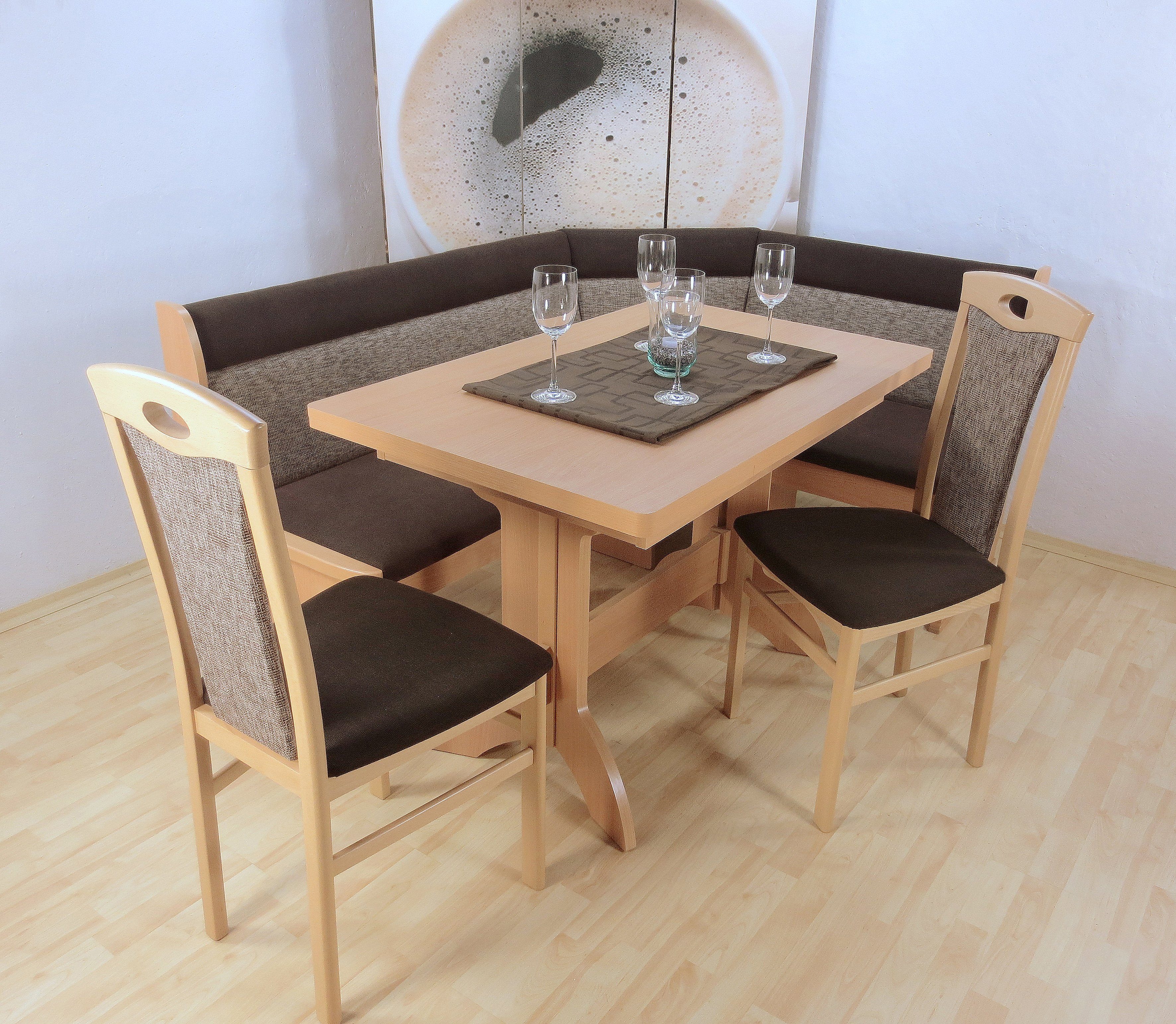 Home affaire Eckbankgruppe Madrid, (Set, 4-tlg), Schenkel wechselbar