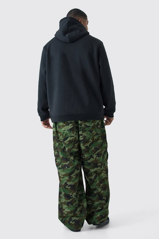 Plus lockere Twill Camouflage Cargo-Hose