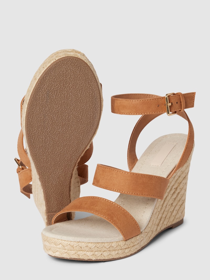 Sandaletten mit hohem Absatz Modell 'AMELIA' in cognac