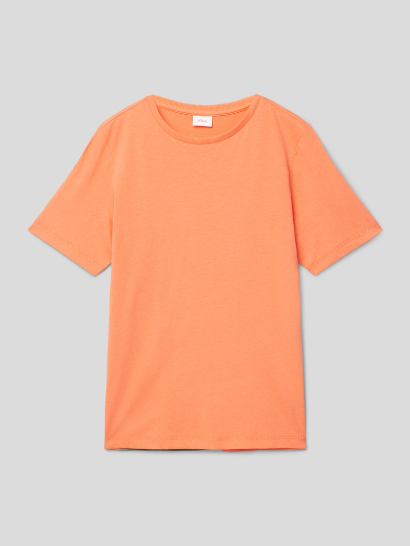 T-Shirt mit Motiv-Print in orange
