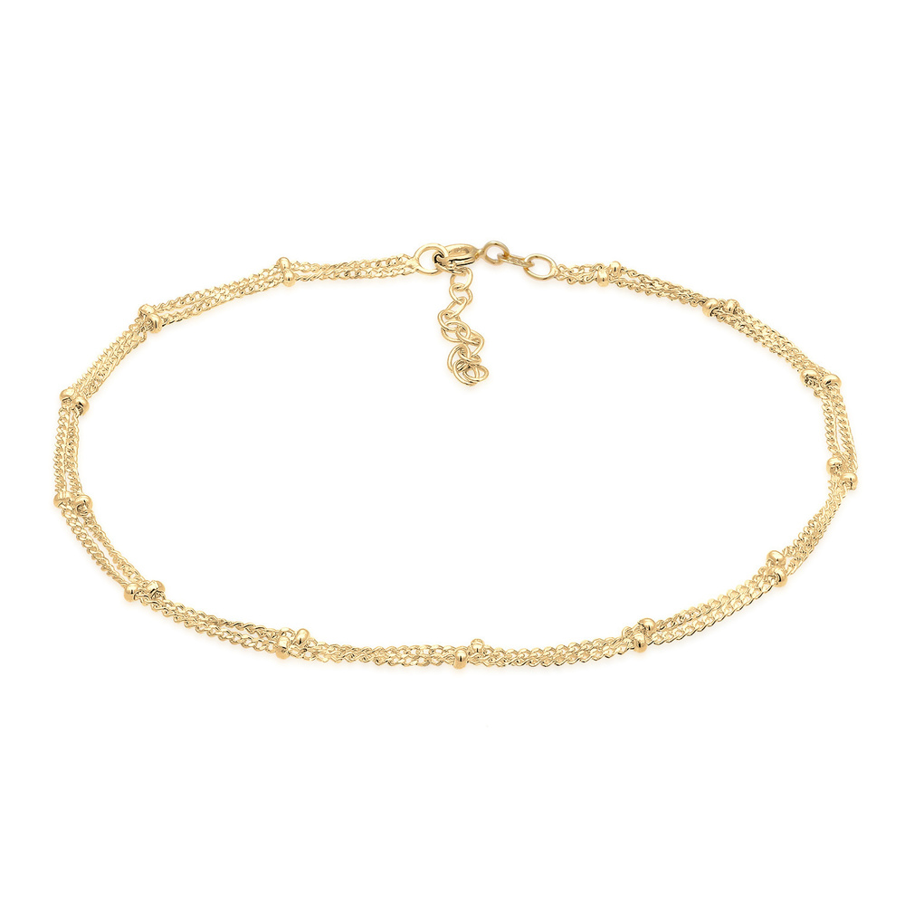 Elli Elli Bracelet de Cheville Femmes Boule Intemporelle Basique en Argent Sterling 92 Bijoux