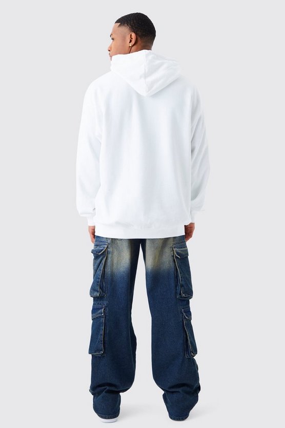 Oversize Batik Hoodie mit Print