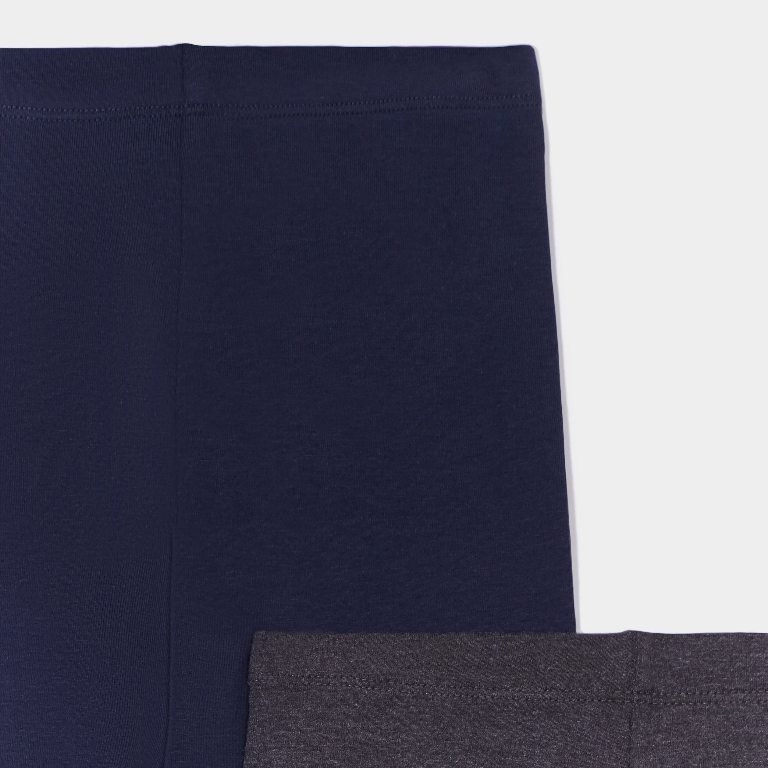 Lot 2 leggings coton bleu marine fille | La Halle