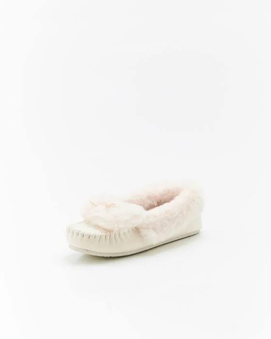 Mocassins d'intérieur imitation fourrure Thermolactyl
