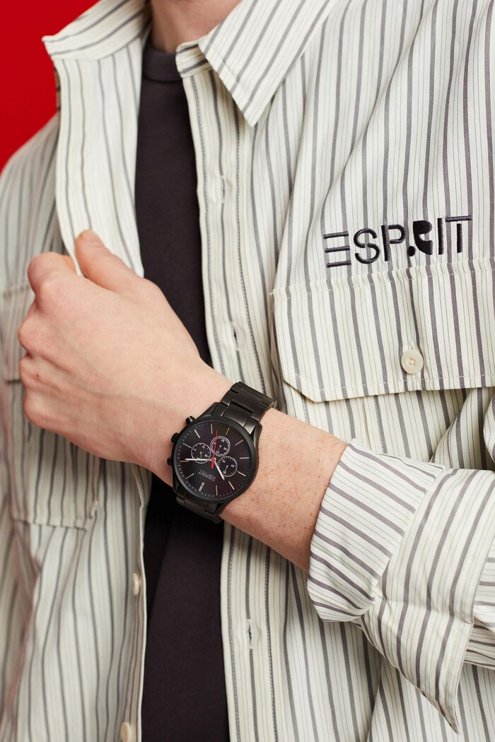 Edelstahl-Chronograph mit Gliederarmband