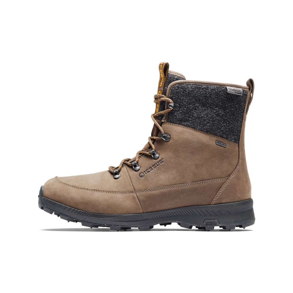Icebug Adak ReWool Mens BUGrip Coffee Grey H41001-9B / braun