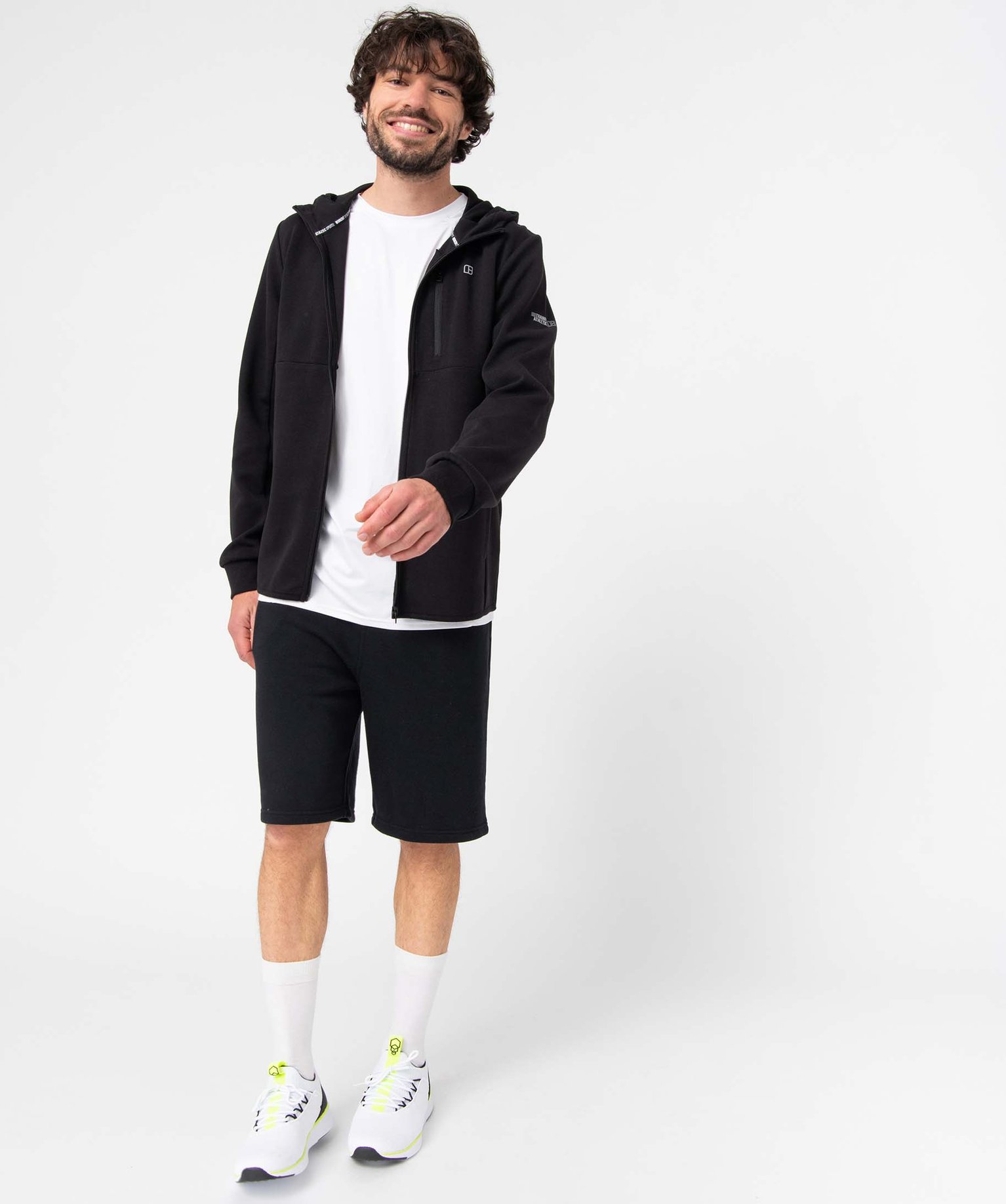 Sweat homme zippé à capuche noir | GEMO