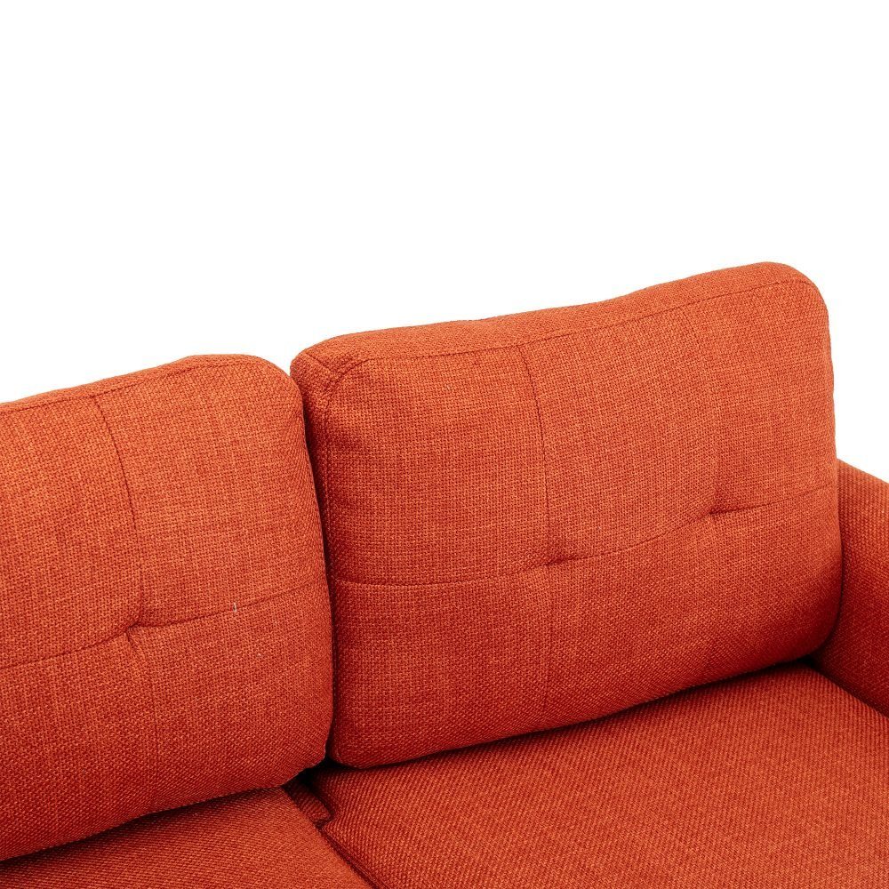 BlingBin Ecksofa Couch in L-Form Sofa Eckcouch Polsterecke mit Stauraum, 1er Set 1 Teile, mit Schlaffunktion, Stauraum-Chaise, mit Hocker Couch