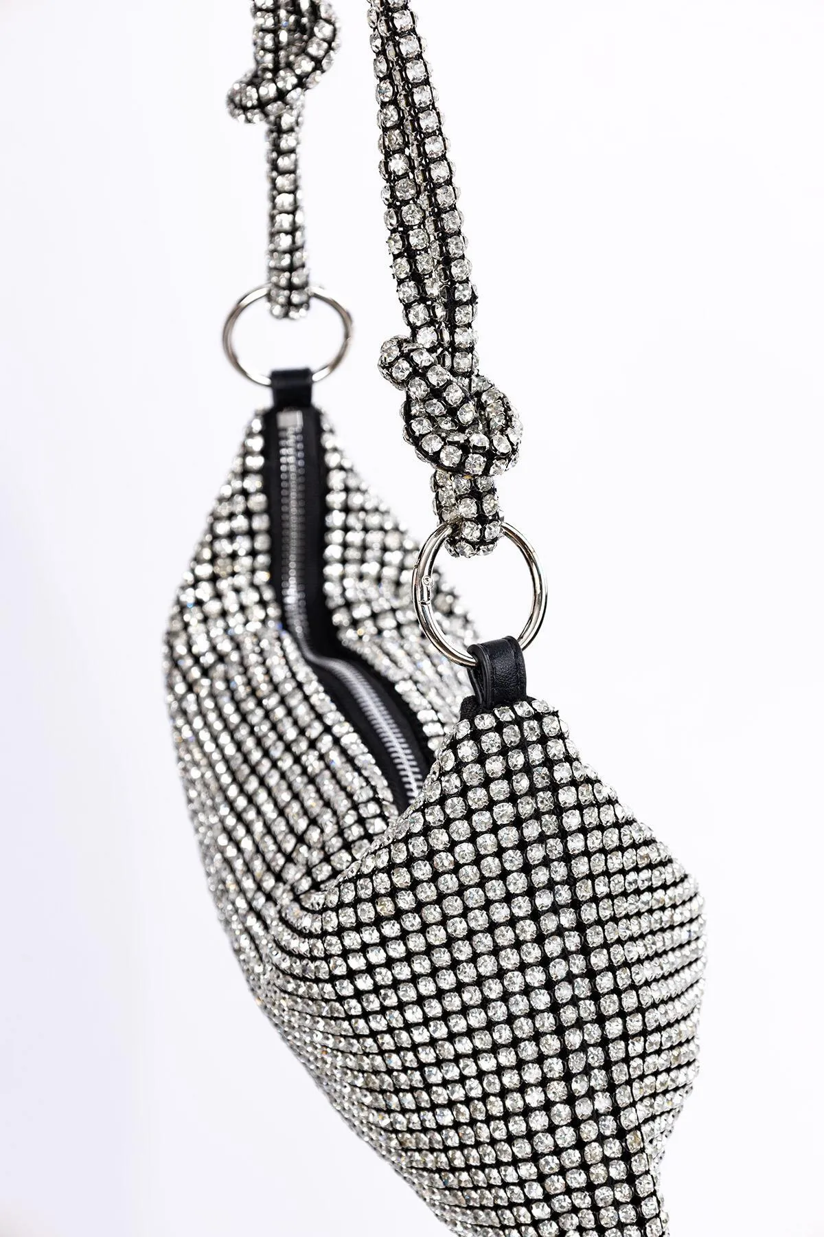 Getcho  Yanko Damen Abendtasche mit besticktem Griff aus Stein