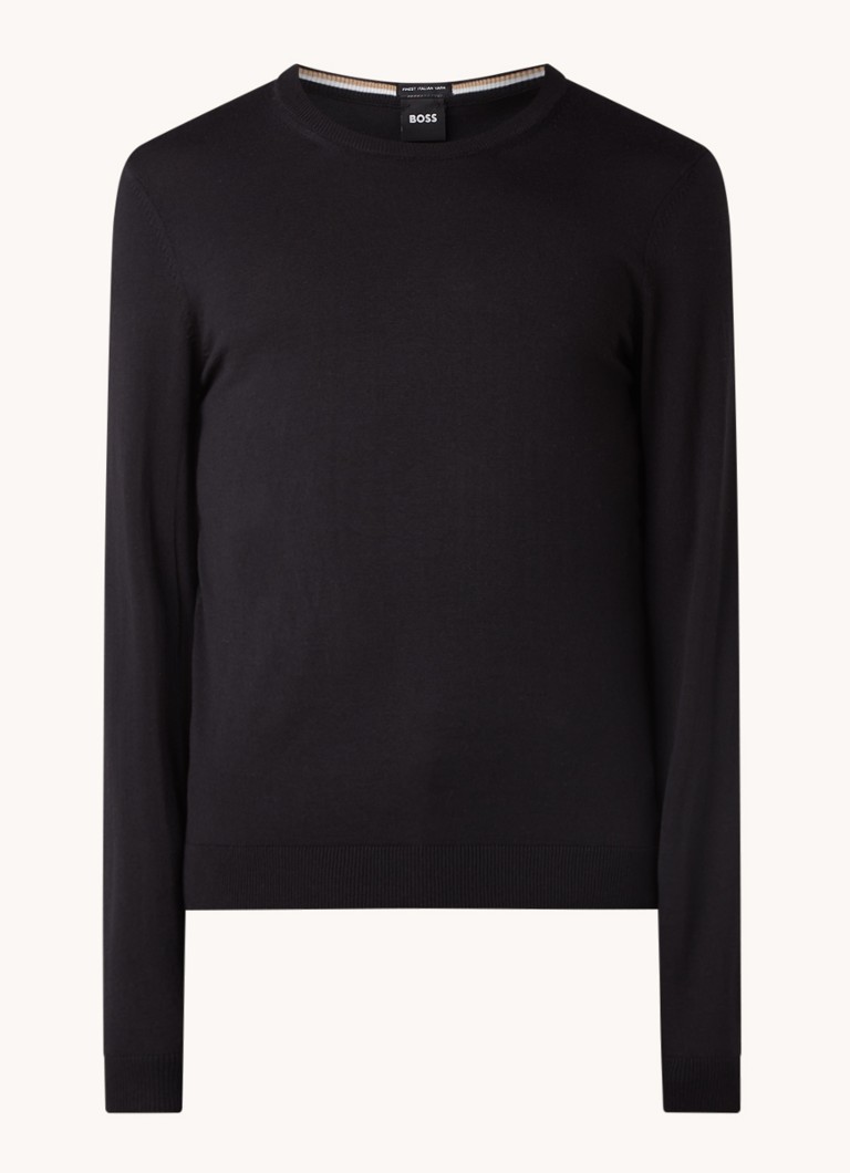 HUGO BOSS Leno-P fine-knit wool pullover