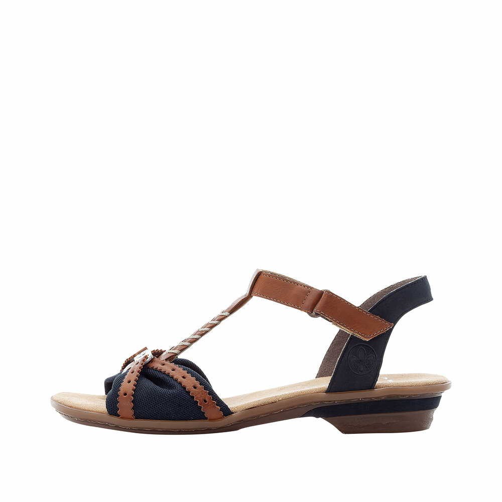 RIEKER Klassische Sandalen blau