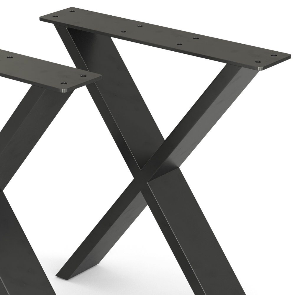 Vicco Tischbein Tischkufen X-Form LOFT 42cm 2-er Set