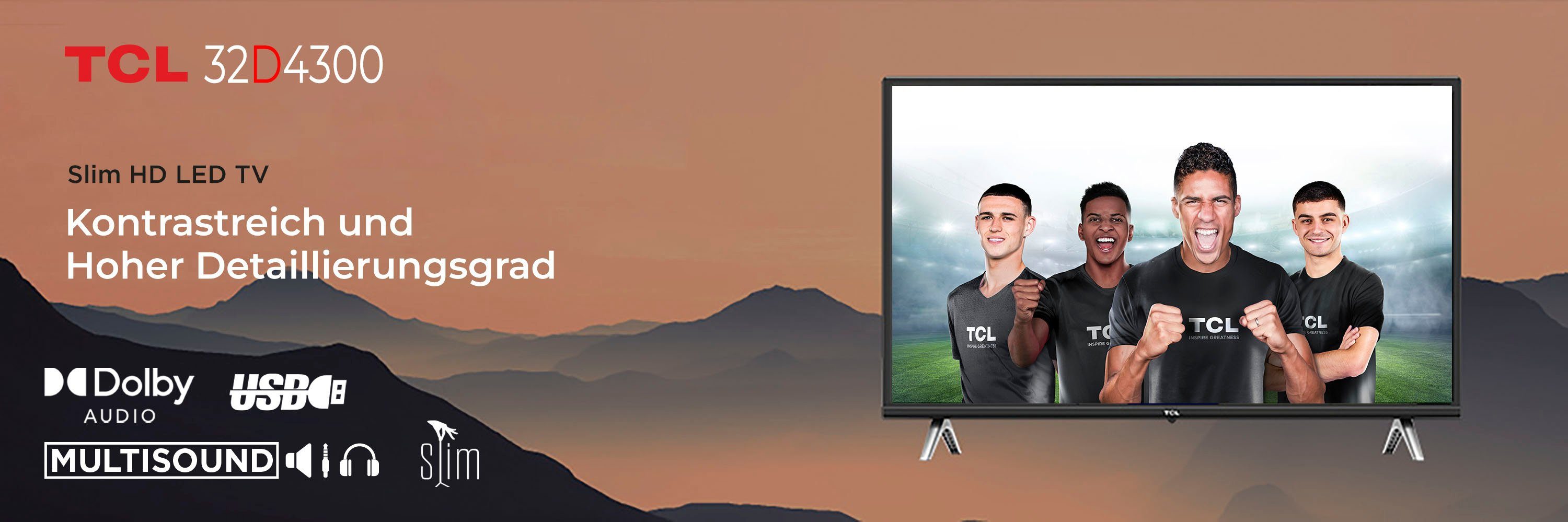 TCL 32D4300X1 LED-Fernseher (80 cm/32 Zoll, HD)