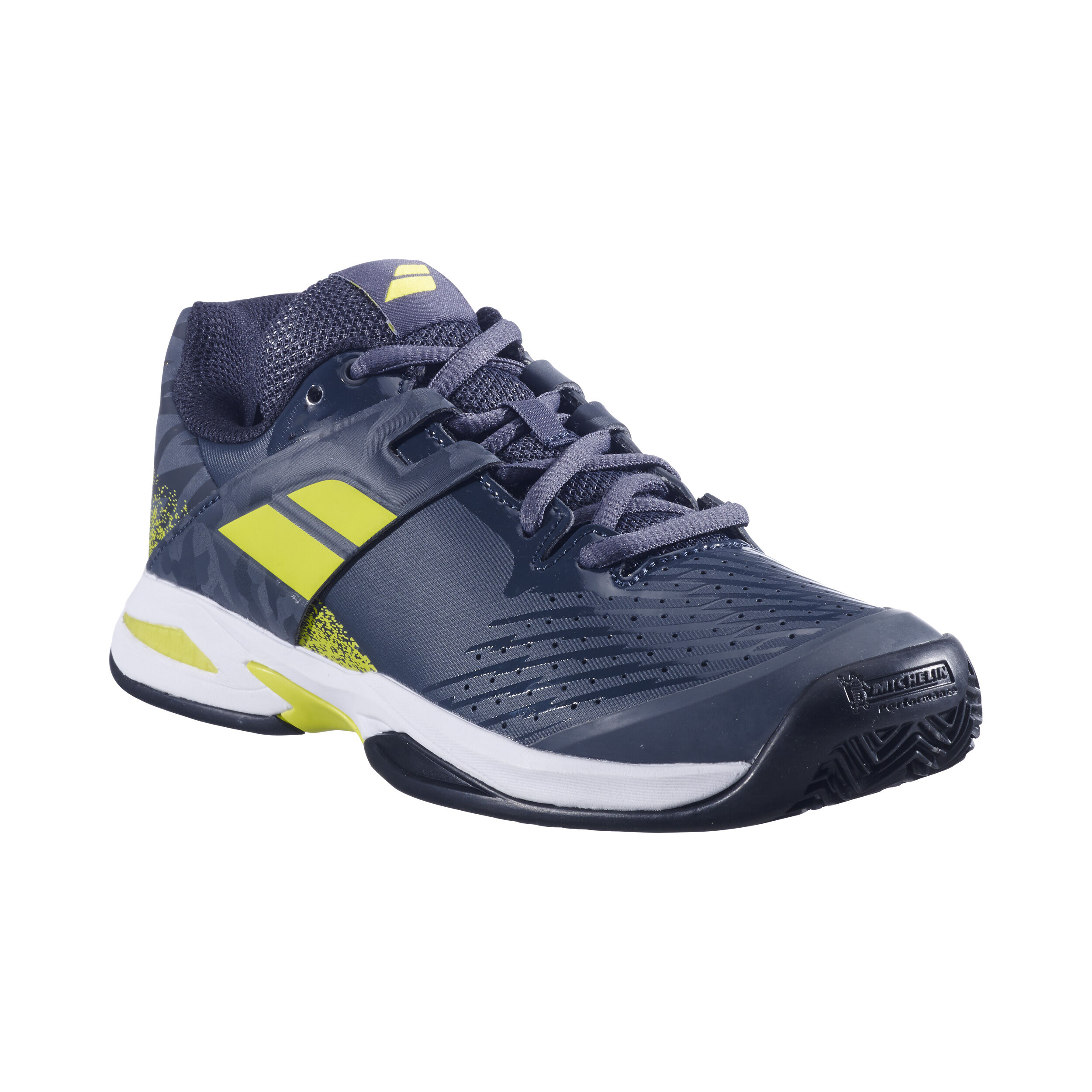 Propulse Sandplatzschuh Kinder - Dunkelblau, Neongrün