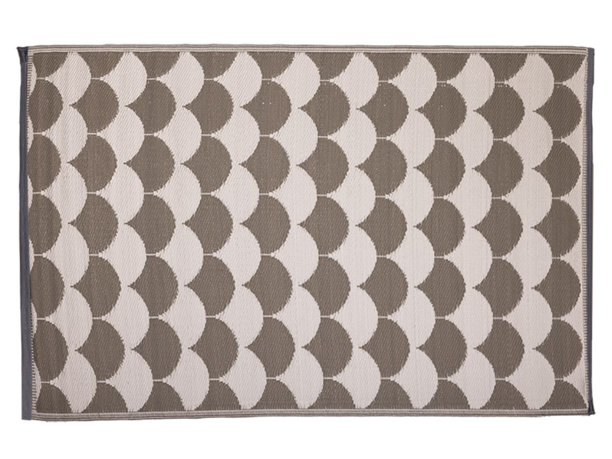 Esschert Design Grafischer Gartenteppich grau/weiß
