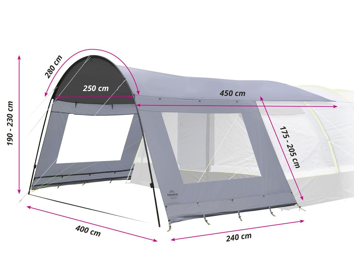 Obelink Soleil Plus Window CoolDark Zeltvordach
