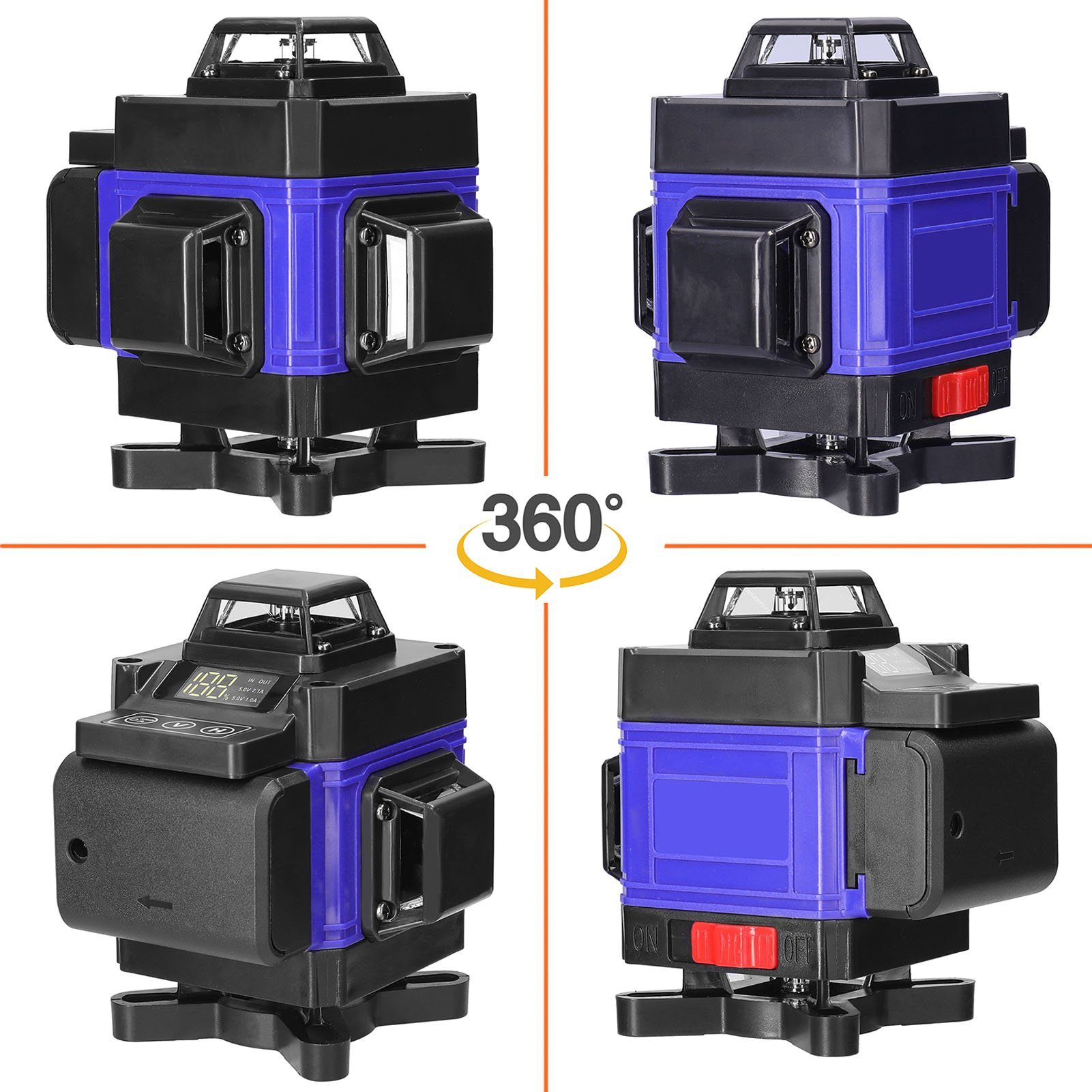 Tidyard Linienlaser 4D 16 Linien, 3 ° Selbstnivellierendes, Stativständer