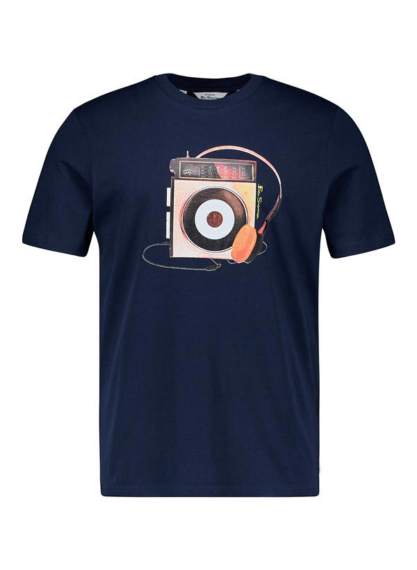 Ben Sherman, T-Shirt, Regular Fit, Bio Baumwolle, schwarz