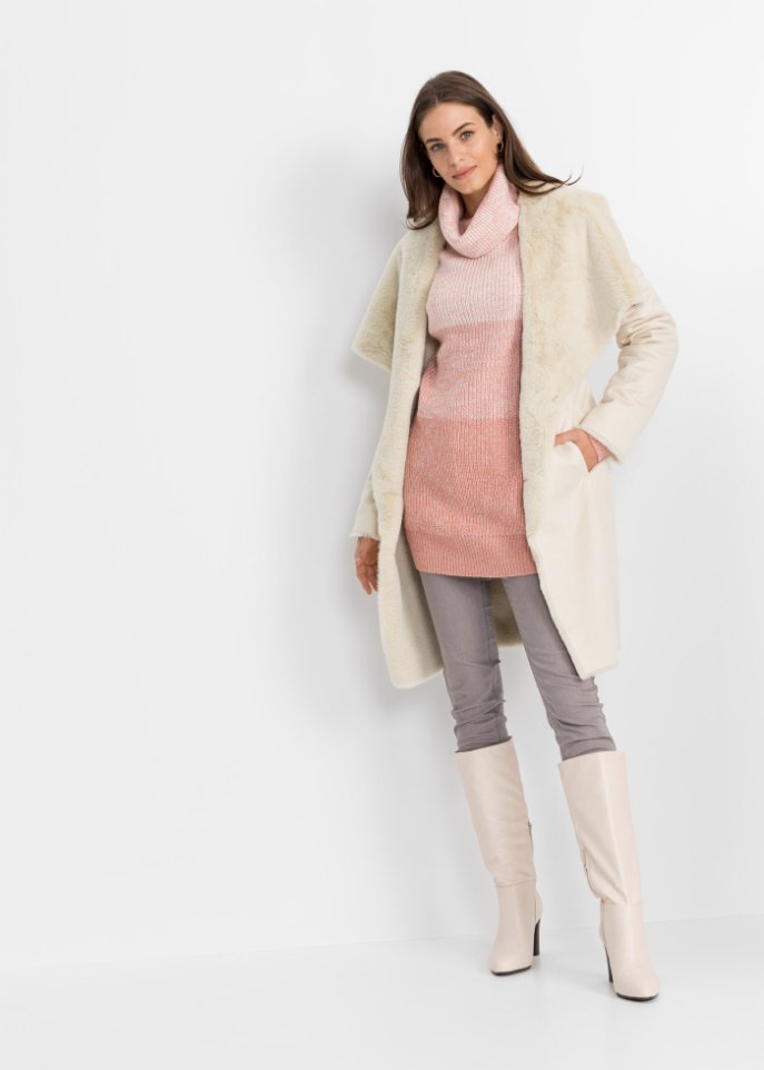 Rollkragenpullover mit Farbverlauf