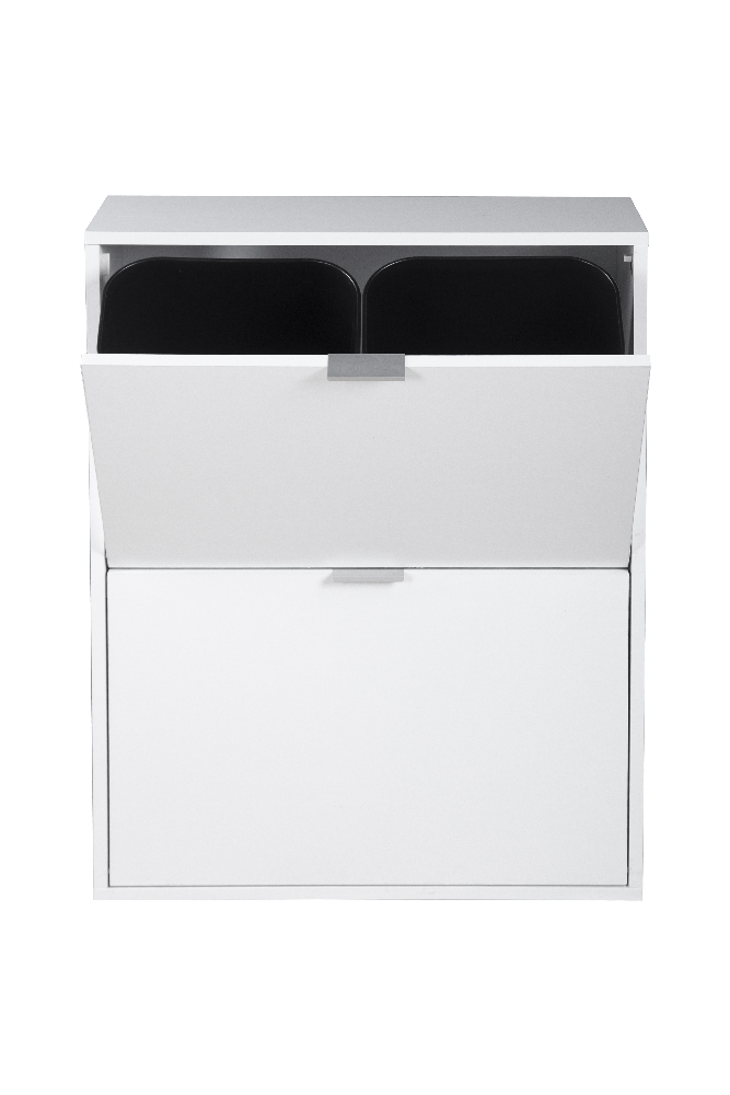 Happy Home Happy Home Mülleimerschrank mit 4 Abfalleimer weiß