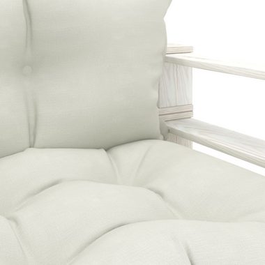 vidaXL Loungesofa Garten-Palettensofa mit Kissen in Beige Holz, 1 Teile