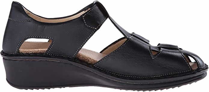 FINN COMFORT Klassische Sandalen schwarz Fünen silber