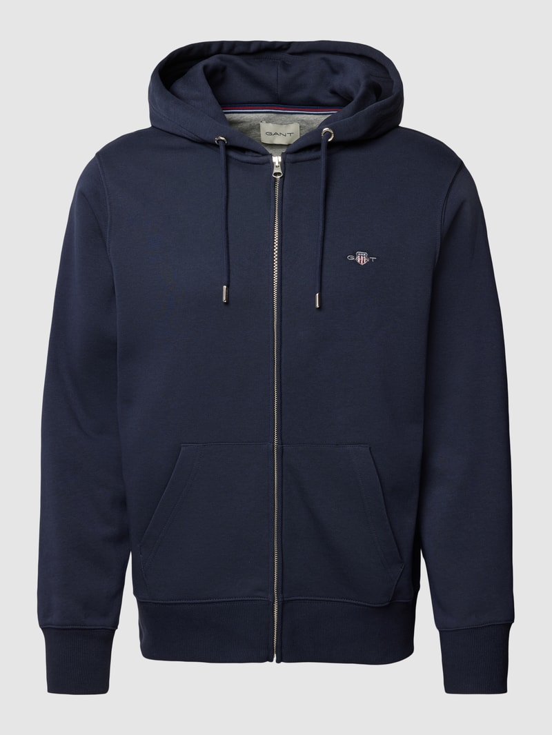 Sweatjacke mit Kapuze in marineblau