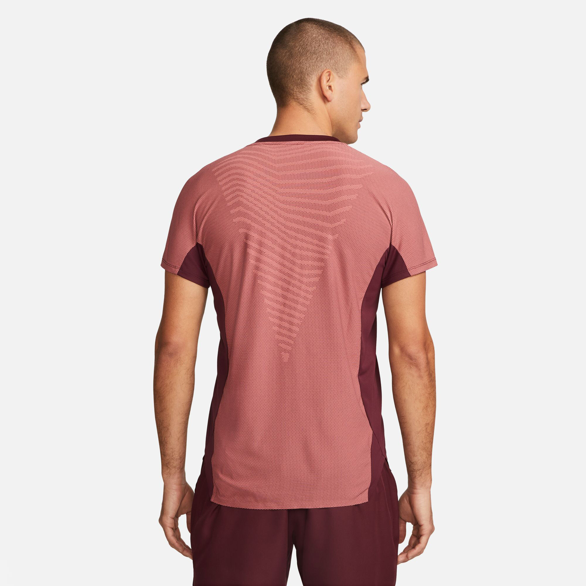 Dri-Fit Advantage Court Slim UL RG Polo Herren - Dunkelrot, Altrosa