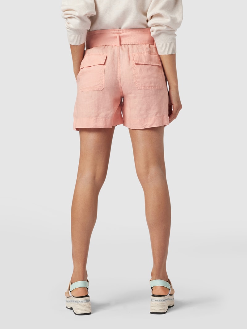 Shorts aus Leinen in altrosa