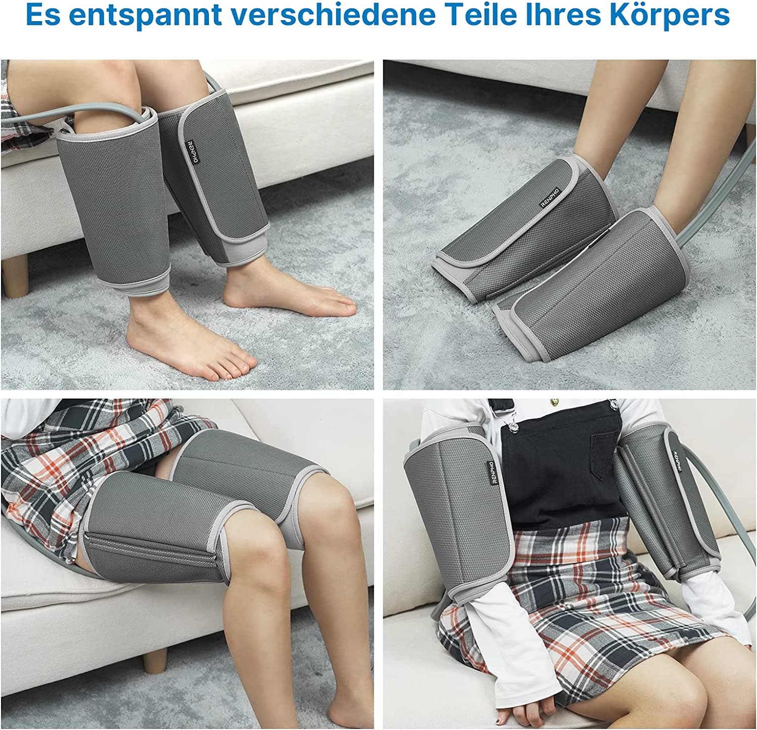 Beinmassagegerät für verstellbaren Beinwickel