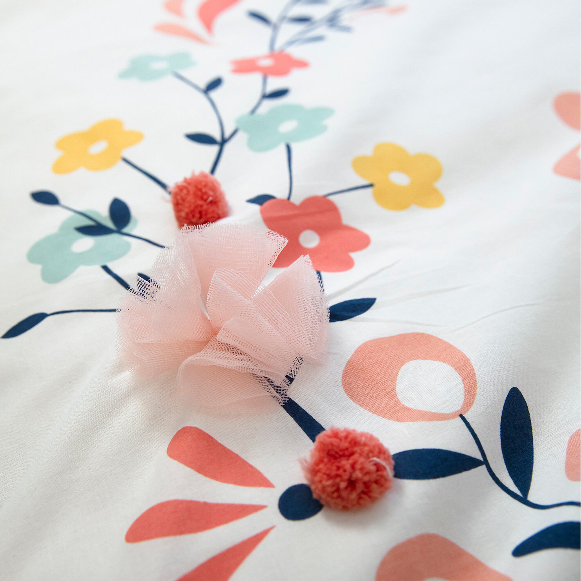 Parure de lit Hello fleurs tulle