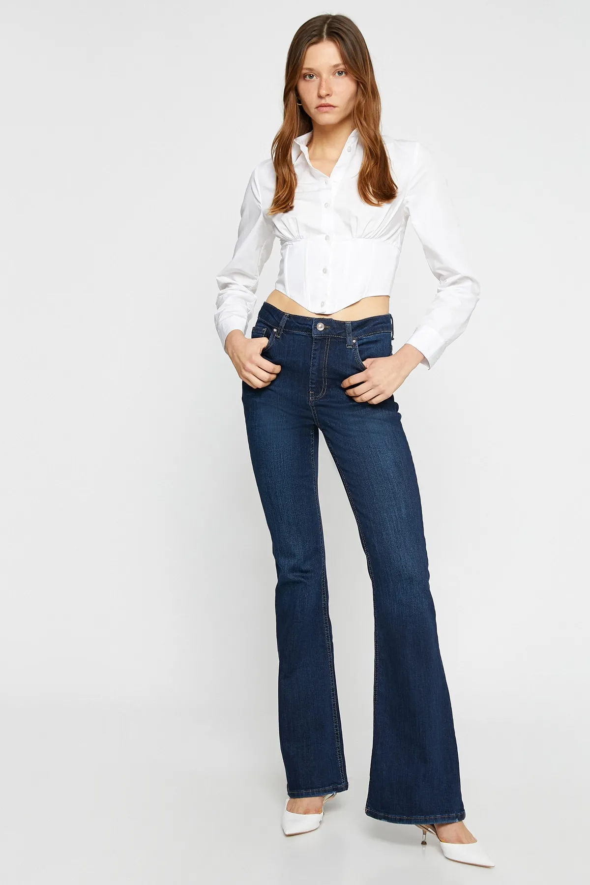 Koton  Dunkle Indigo-Jeans für Damen 3SAL40072MD