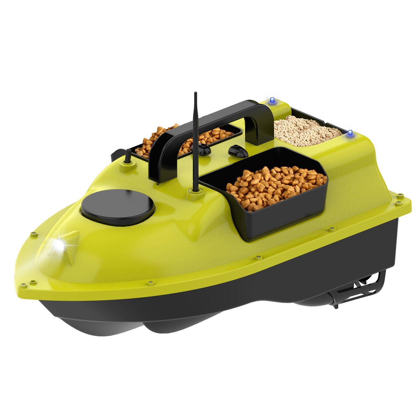 Tidyard RC-Boot GPS Fischerköderboot mit 3 Köderbehältern 400-500M Fernreichweite