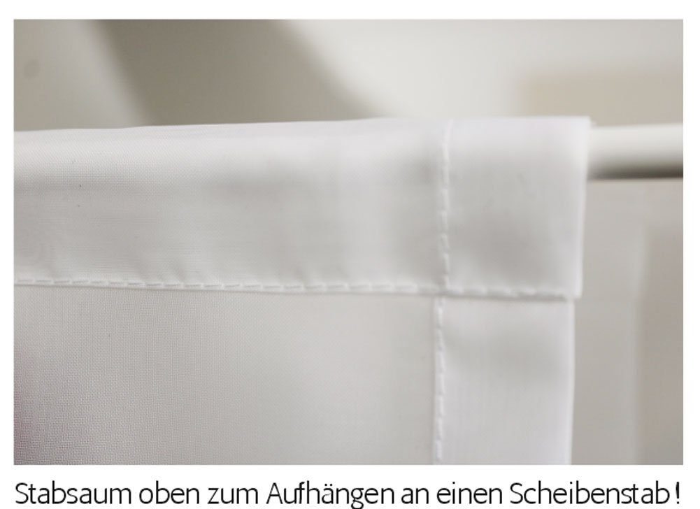 Scheibengardine Scheibenhänger Traumwinter Voile Transparent aus Feiner Voile, gardinen-for-life