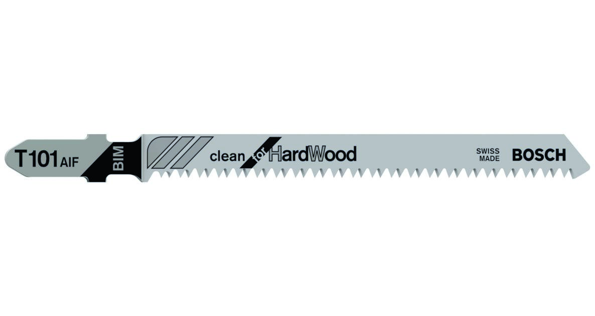 Bosch Blue Accessories 2608634897 T101AIF Stiksavklinger T-skaft pr. 5 stk. hårdttræ