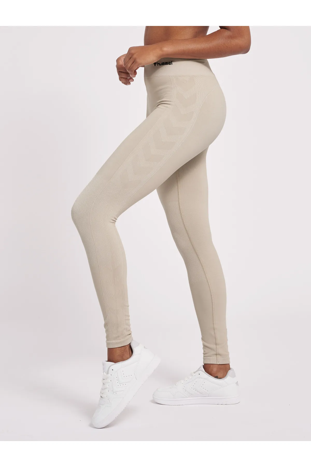hummel  Sport-Leggings - Beige - Mittlerer Bund