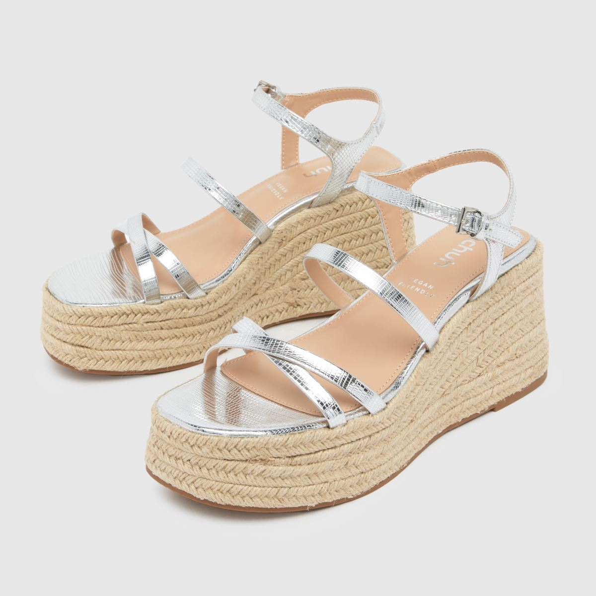 Schuh Vienna pántos ékszandál ezüst színben
